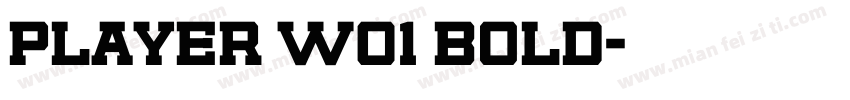 player w01 bold字体转换